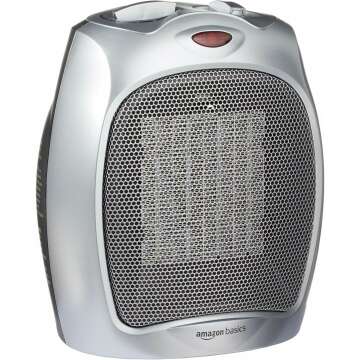 Ceramic Space Heater with Adjustable Thermostat - Amazon Basics