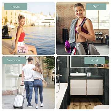 19 Pack Travel Size Bottles For Toiletries, 3 oz Tsa Approved Shampoo and Conditioner Containers with Tags, Squeezable Silicone Lotion Tubes Spray Bottles, Travel Essentials