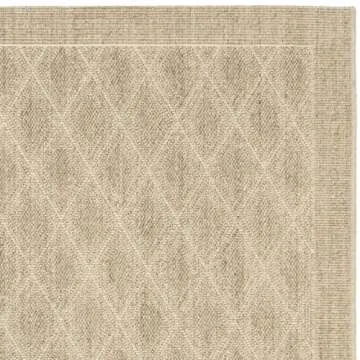 SAFAVIEH Palm Beach Collection Area Rug - 8' x 10', Sand, Sisal & Jute Design, Ideal for High Traffic Areas in Living Room, Bedroom (PAB351A)