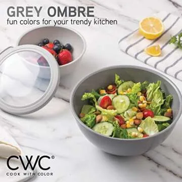 COOK WITH COLOR 12-Piece Nesting Bowls Set - Microwave Safe