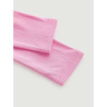 DXXDLE Womens Casual T Shirt Top Long Sleeve Square Neck Rib-Knit Tee Pullovers Blouses