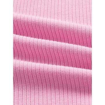 DXXDLE Womens Casual T Shirt Top Long Sleeve Square Neck Rib-Knit Tee Pullovers Blouses