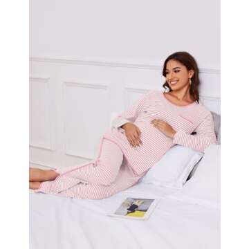 Namatime Women's Cotton Pajama Sets - Comfy Stripe Lounge Wear