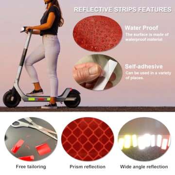 psler Reflective Stickers 36 PCS High Visibility Reflective Tape Waterproof Reflective Strips Bulk Safety Reflective Tape for Car Motorcycle Bike Trailer Helmet Mailbox Bag, 1.18 x 3.15 Inch