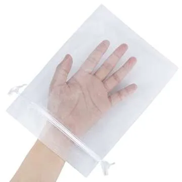 HRX Package 100pcs Sheer Organza Bags White, 6 x 9 inches Christmas Wedding Shower Party Favors Gift...