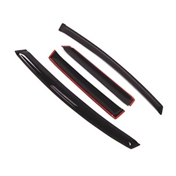 Tuningpros WD2-234 Dark Smoke 4 Pcs Set Window Visor for Honda Fit 2009-2014