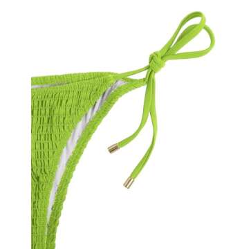 Stylish SweatyRocks 2 Piece Ribbed Green Bikini Swimsuit