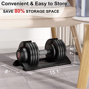 ALTLER 52LB Adjustable Dumbbell Set Home Fitness Strength Training