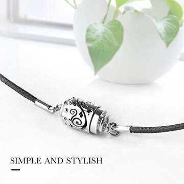 Aromatherapy Essential Oil Diffuser Necklace 316L Stainless Steel Adjustable Pendulum Pattern Aroma ...