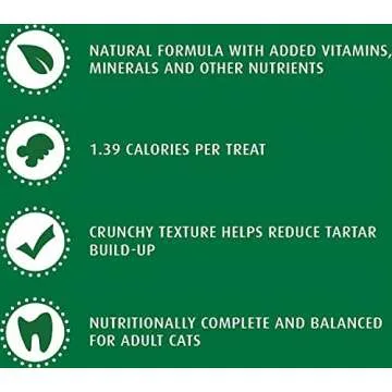 FELINE GREENIES Natural Dental Care Cat Treats Catnip Flavor, 11 oz. Tub