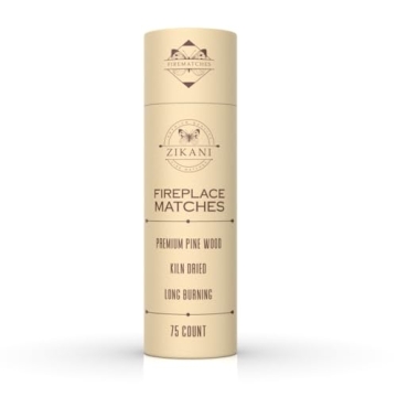 ZIKANI 10-Inch Stylish Fireplace Matches Set of 75 Long Matches