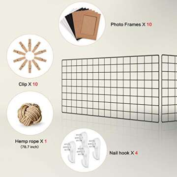 Wall Photo Grid Shelf - Stylish Storage & Display Solution