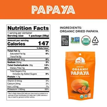 Mavuno Harvest Organic Dried Papaya Snacks | Healthy & Tasty