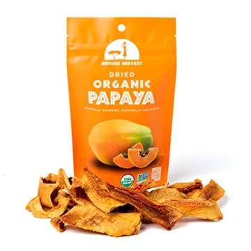 Mavuno Harvest Organic Dried Papaya Snacks | Healthy & Tasty