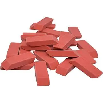 Westcott 55878 Pink Erasers Bulk Set - 24 Pack Easy Erasing
