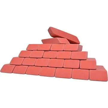 Westcott 55878 Pink Erasers Bulk Set - 24 Pack Easy Erasing