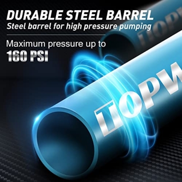 Topward Portable Bike Pump with Multi-Use Attachments