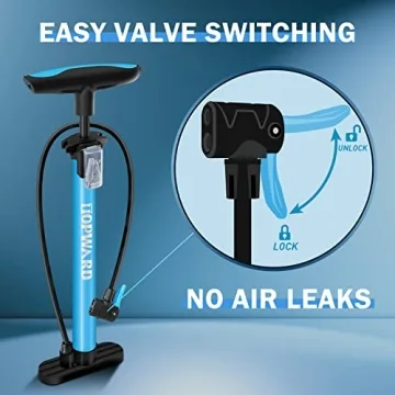 Topward Portable Bike Pump with Multi-Use Attachments