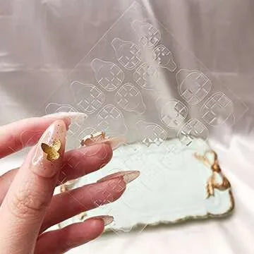 48 Pcs 20 Sheets Jelly Nail Glue Stickers for Press-Ons