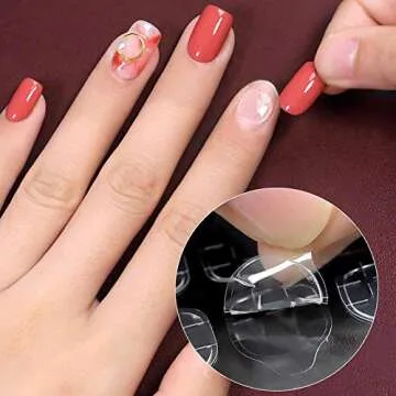 48 Pcs 20 Sheets Jelly Nail Glue Stickers for Press-Ons