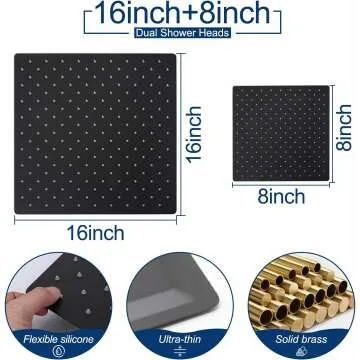 Luxury Thermostatic Dual Shower Heads System