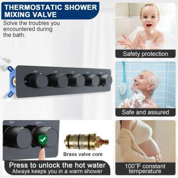 Luxury Thermostatic Dual Shower Heads System