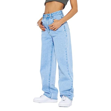 Cicy Bell Women's High Waisted Boyfriend Jeans – Stylish and Comfortable Casual Denim Pants in Lig...