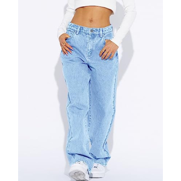 Cicy Bell Women’s High Waisted Boyfriend Jeans – Casual Style