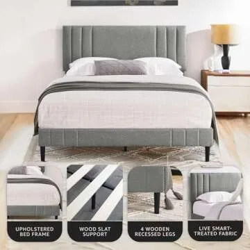 Stylish Decoro Chicago Modern King Bed Frame - Easy Assembly