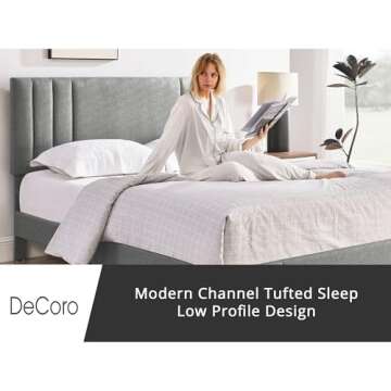 Stylish Decoro Chicago Modern King Bed Frame - Easy Assembly