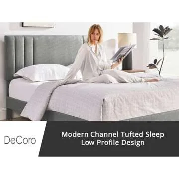 Stylish Decoro Chicago Modern King Bed Frame - Easy Assembly