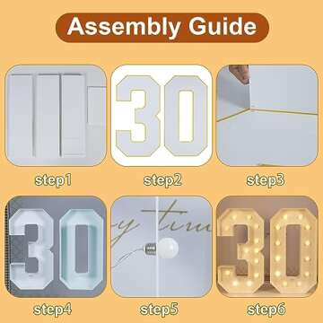 30th Birthday Marquee Light Up Numbers for Parties
