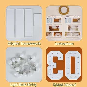 30th Birthday Marquee Light Up Numbers for Parties