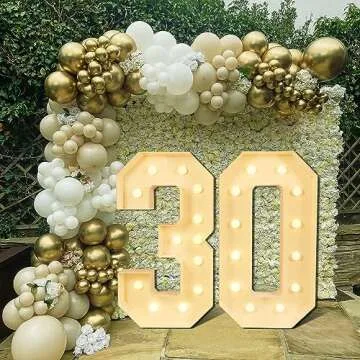 30th Birthday Marquee Light Up Numbers for Parties