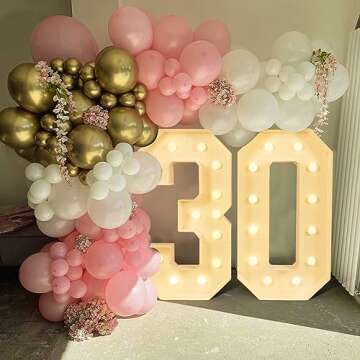30th Birthday Marquee Light Up Numbers for Parties