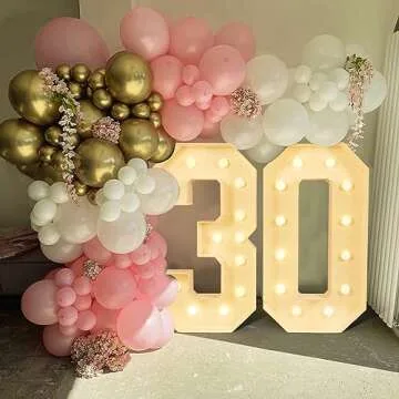 30th Birthday Marquee Light Up Numbers for Parties