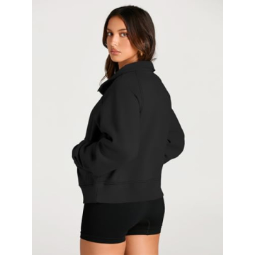 AUTOMET Women's Cozy Fleece Half Zip Pullover Hoodies