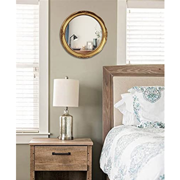 Funerom Vintage Decorative Gold Wall Mirror - 12.2 Inch