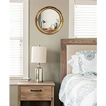 Funerom Vintage Decorative Gold Wall Mirror - 12.2 Inch