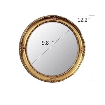 Funerom Vintage Decorative Gold Wall Mirror - 12.2 Inch