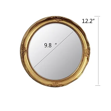 Funerom Vintage Decorative Gold Wall Mirror - 12.2 Inch