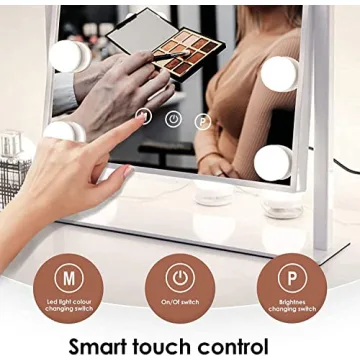 WEILY Hollywood Vanity Makeup Mirror with 3 Color Light