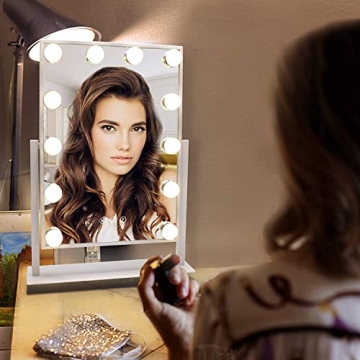 WEILY Hollywood Vanity Makeup Mirror with 3 Color Light