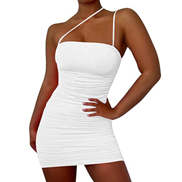 Mizoci Women’s Ruched Bodycon Mini Dress for Any Event