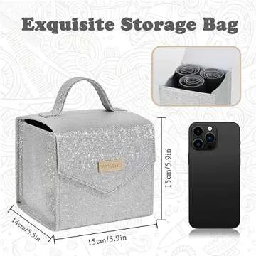 Sungenol 3 Sizes Hair Roller Set with 18 Pieces - Heatless Self-Grip Rollers, Hair Clips, Comb for DIY Salon Hairstyles