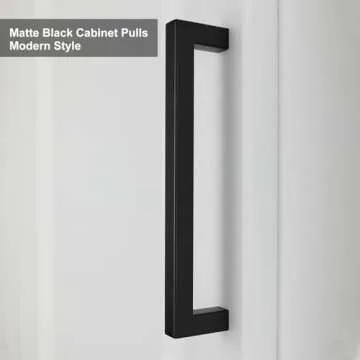 Goldenwarm 20pack Black Cabinet Handles Dresser Drawer Pulls - LSJ12BK160 Pull Handles for Cabinets 6.25in Kitchen Cabinet Hardware Black Cupboard Handles