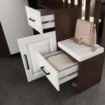 Goldenwarm 20pack Black Cabinet Handles Dresser Drawer Pulls - LSJ12BK160 Pull Handles for Cabinets 6.25in Kitchen Cabinet Hardware Black Cupboard Handles