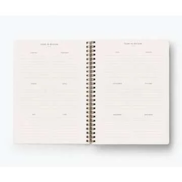 RIFLE PAPER CO. 2024 Flores 12-Month Softcover Spiral Planner - January-December, Sections for Monthly Views, Contacts, Celebrations, and Pockets Storage, (RP-PLC008)