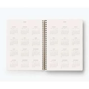 RIFLE PAPER CO. 2024 Flores 12-Month Softcover Spiral Planner - January-December, Sections for Monthly Views, Contacts, Celebrations, and Pockets Storage, (RP-PLC008)