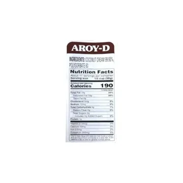 Aroy-D 100% Pure Coconut Cream for Cooking and Desserts